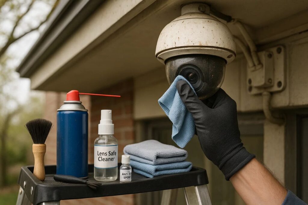 How to Clean Outdoor Security Camera Lens